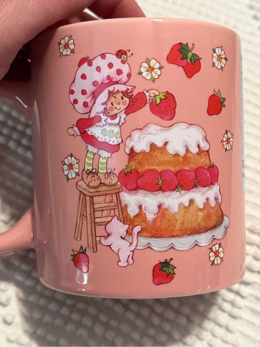 Pink Strawberry Shortcake Character Mug